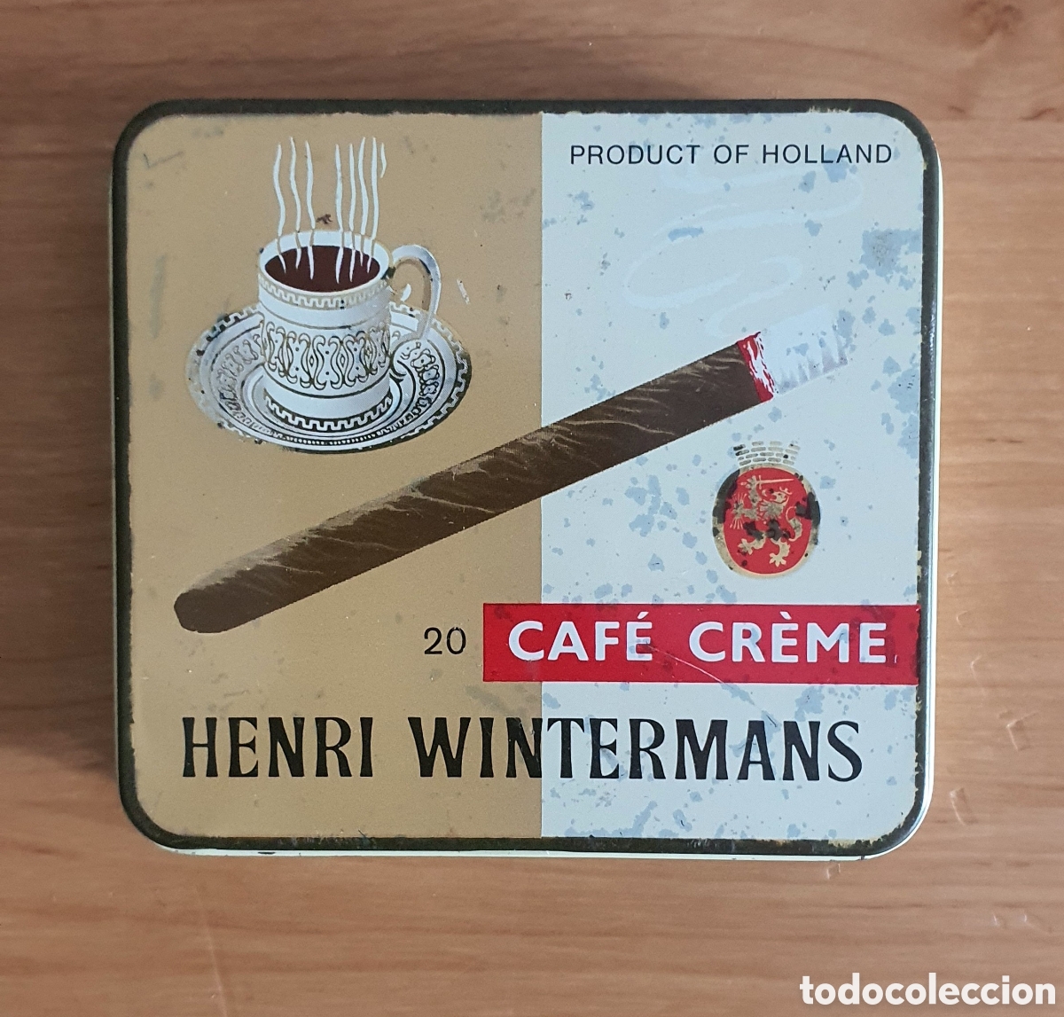 Bo&icirc;tes et petites bo&icirc;tes m&eacute;talliques: Antigua caja de puritos Henry Wintermans