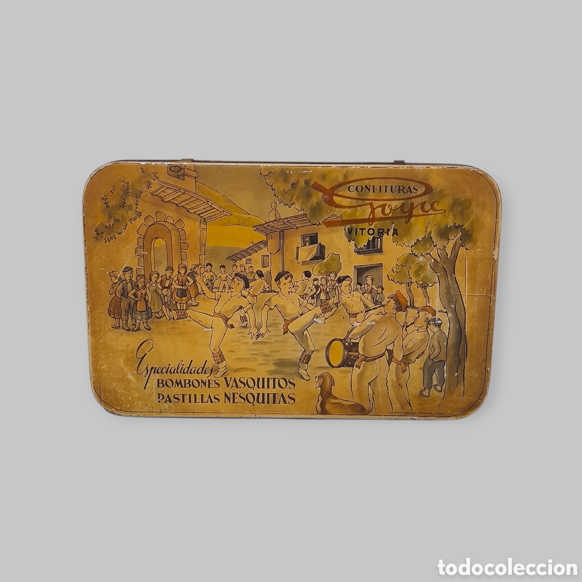 Blechdosen und Kisten: Antigua lata serigrafiada confituras Goya.