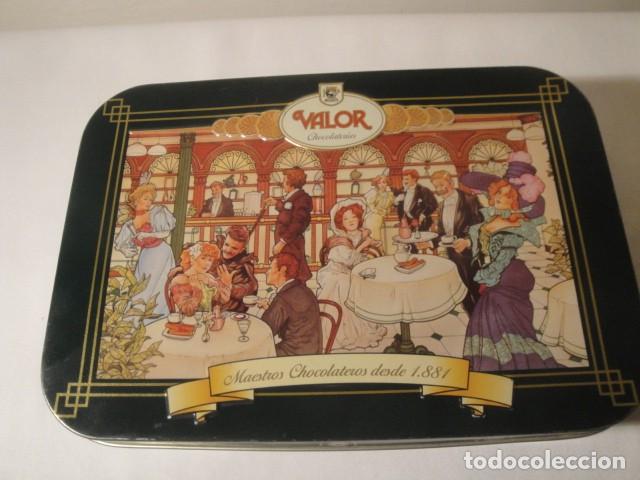 Cajas y cajitas met&aacute;licas: Lata de hojalata rectangular Valor Chocolater&iacute;as. Nueva. - Foto 2