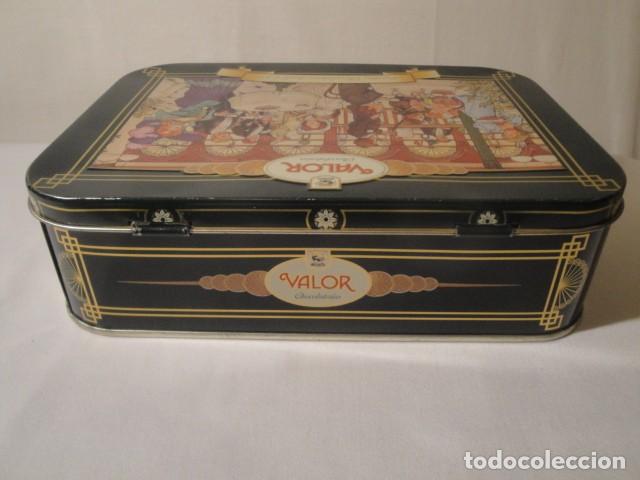 Cajas y cajitas met&aacute;licas: Lata de hojalata rectangular Valor Chocolater&iacute;as. Nueva. - Foto 6