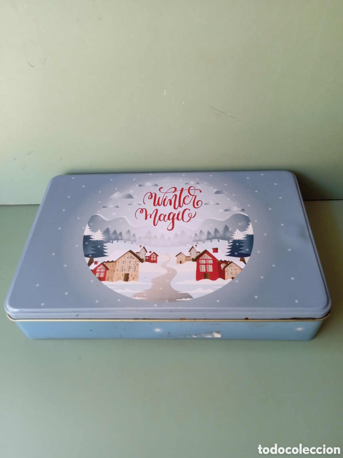 Cajas y cajitas met&aacute;licas: winter magic - caja de lata - Foto 1