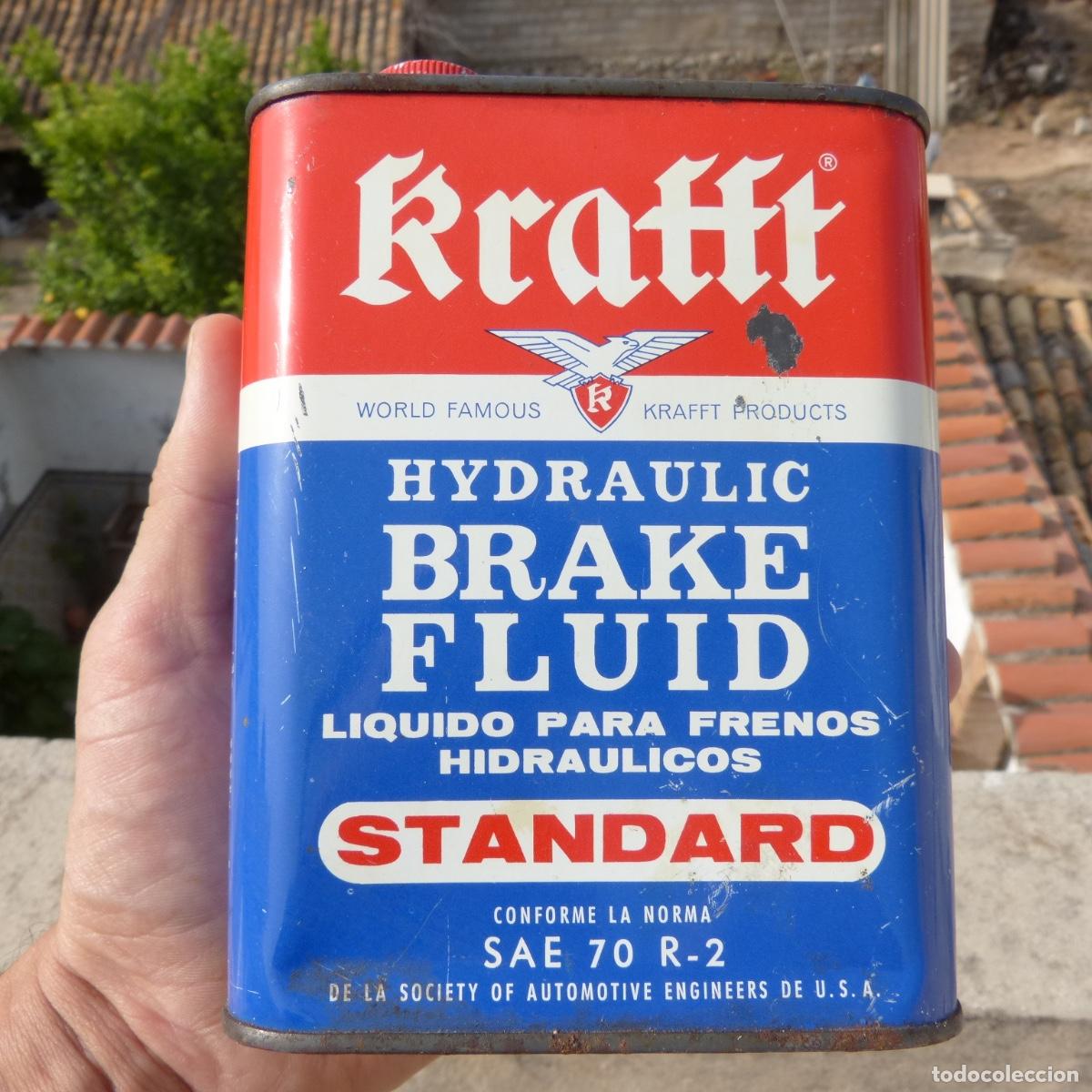 Blechdosen und Kisten: Antigua lata de liquido de frenos Krafft, standard, 750cc.