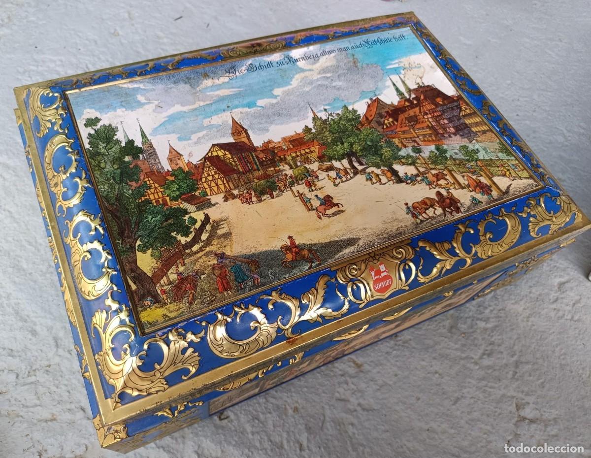 Boxes and metal boxes: PRECIOSA CAJA AUSTRIACA ANTIGUA DE GALLETAS (GRANDE)