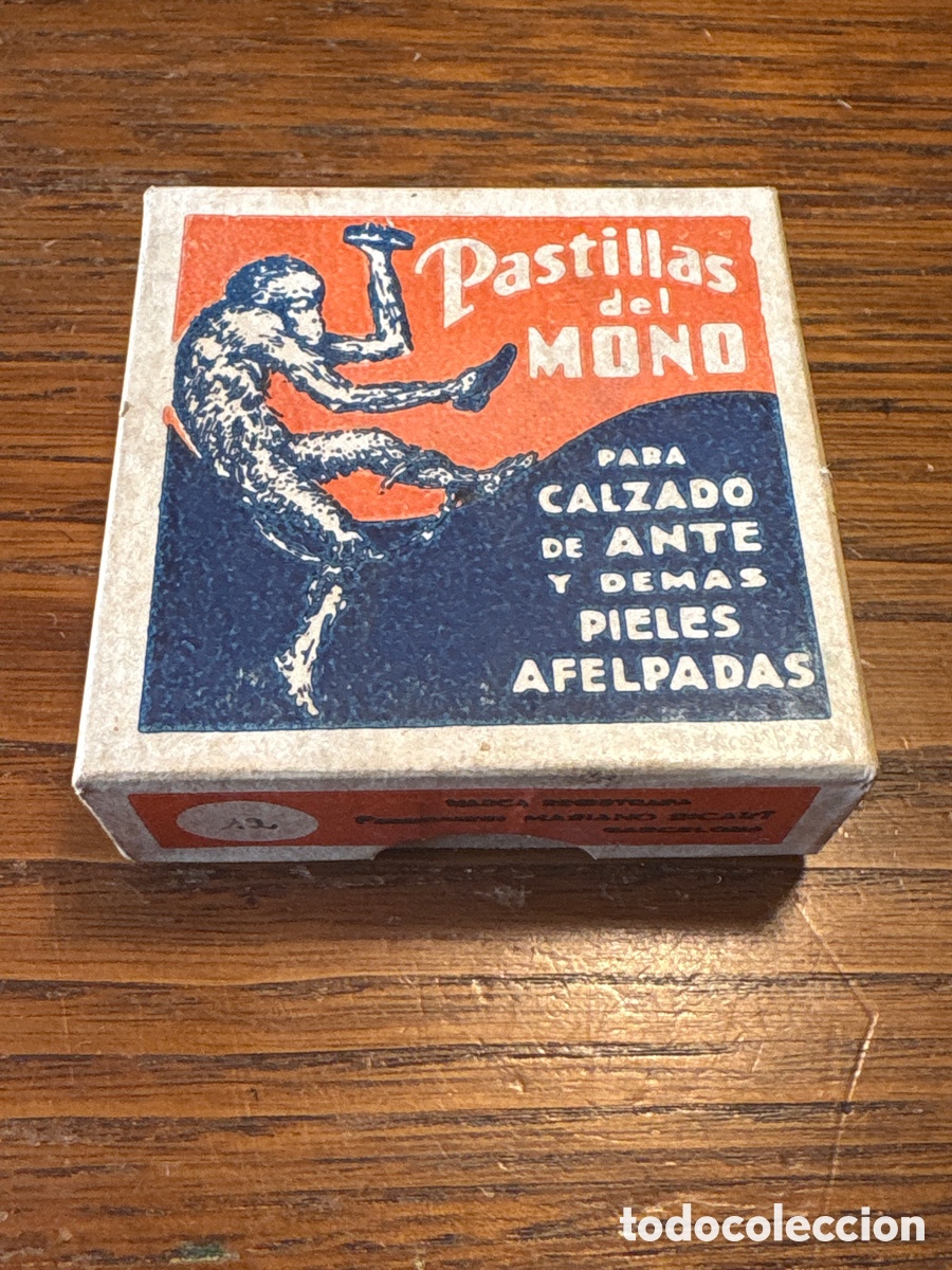 Blechdosen und Kisten: CAJA PASTILLAS DEL LONO PARA CALZADO DE ANTE Y DEM&Aacute;S PIELES AFELPADAS