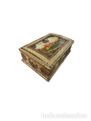 Blechdosen und Kisten: Caja de madera decorativa con pintura de paisaje