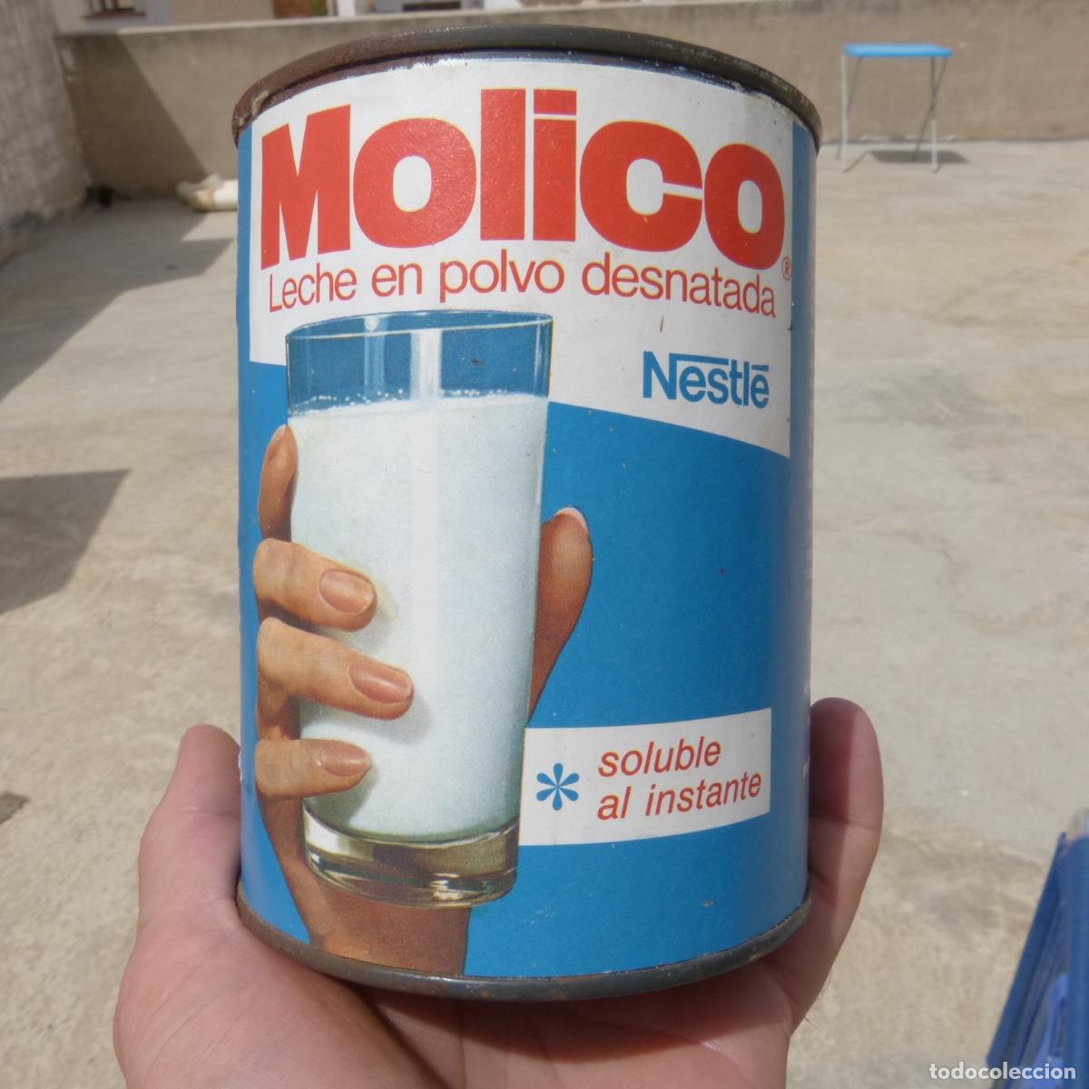 Blechdosen und Kisten: Antiguo bote de leche en polvo Molico de Nestle, 1982, 250gr, vacio.