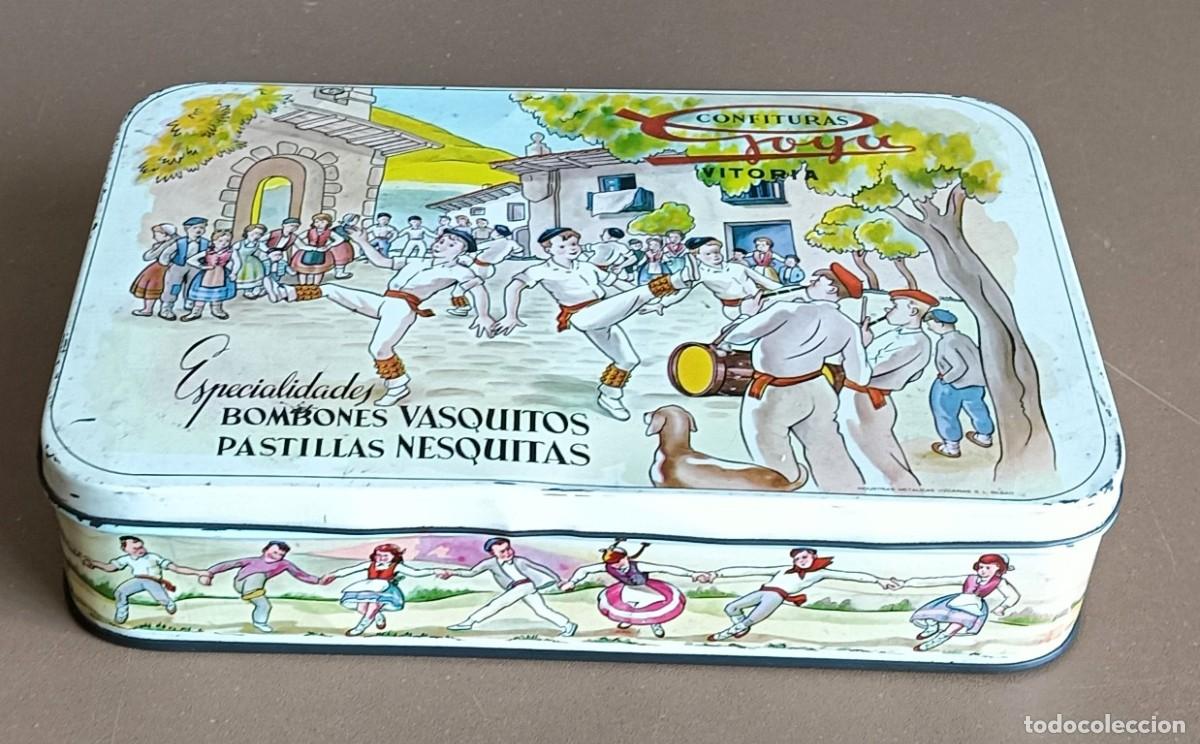 Blechdosen und Kisten: Caja chapa GOYA Confituras - Vitoria // Bombones vasquitos