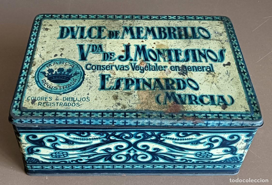 Blechdosen und Kisten: Caja chapa dulce de membrillo Vda de J. Montesinos - Conservas vegetales en general