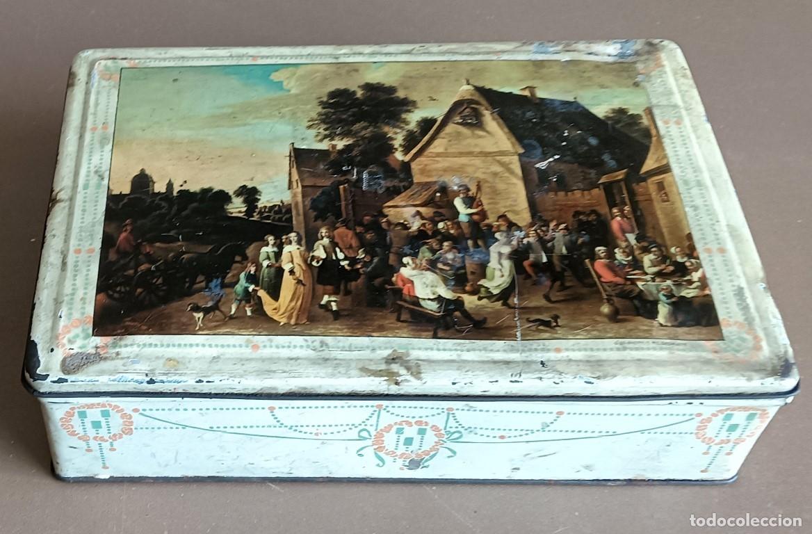 Blechdosen und Kisten: Caja chapa CANTABRIA Y ROYALTA / Galletas bizcochos / Hernani - Guip&uacute;zcoa