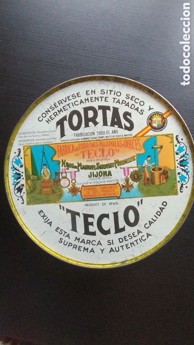 Boxes and metal boxes: Caja tortas teclo Jijona espa&ntilde;a