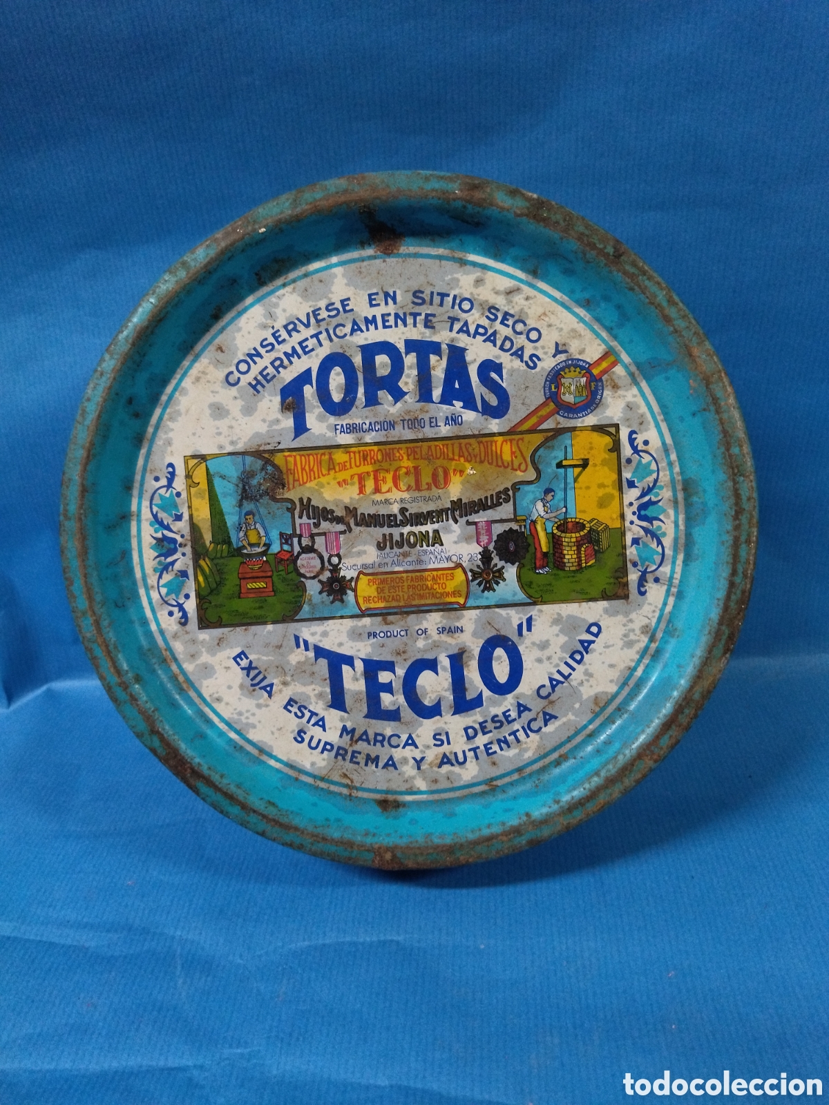 Blechdosen und Kisten: Lata Tortas Teclo Antigua