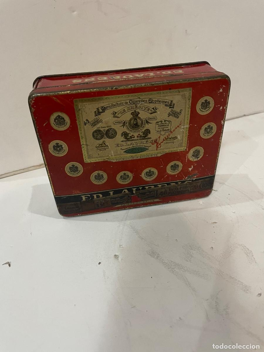 Caixas e caixinhas met&aacute;licas: TABACO - ANTIGUA CAJA DE LATA LITOGRAFIADA , TABACO - ''LE KH&Eacute;DIVE'' ED. LAURENS - SCARABEE -