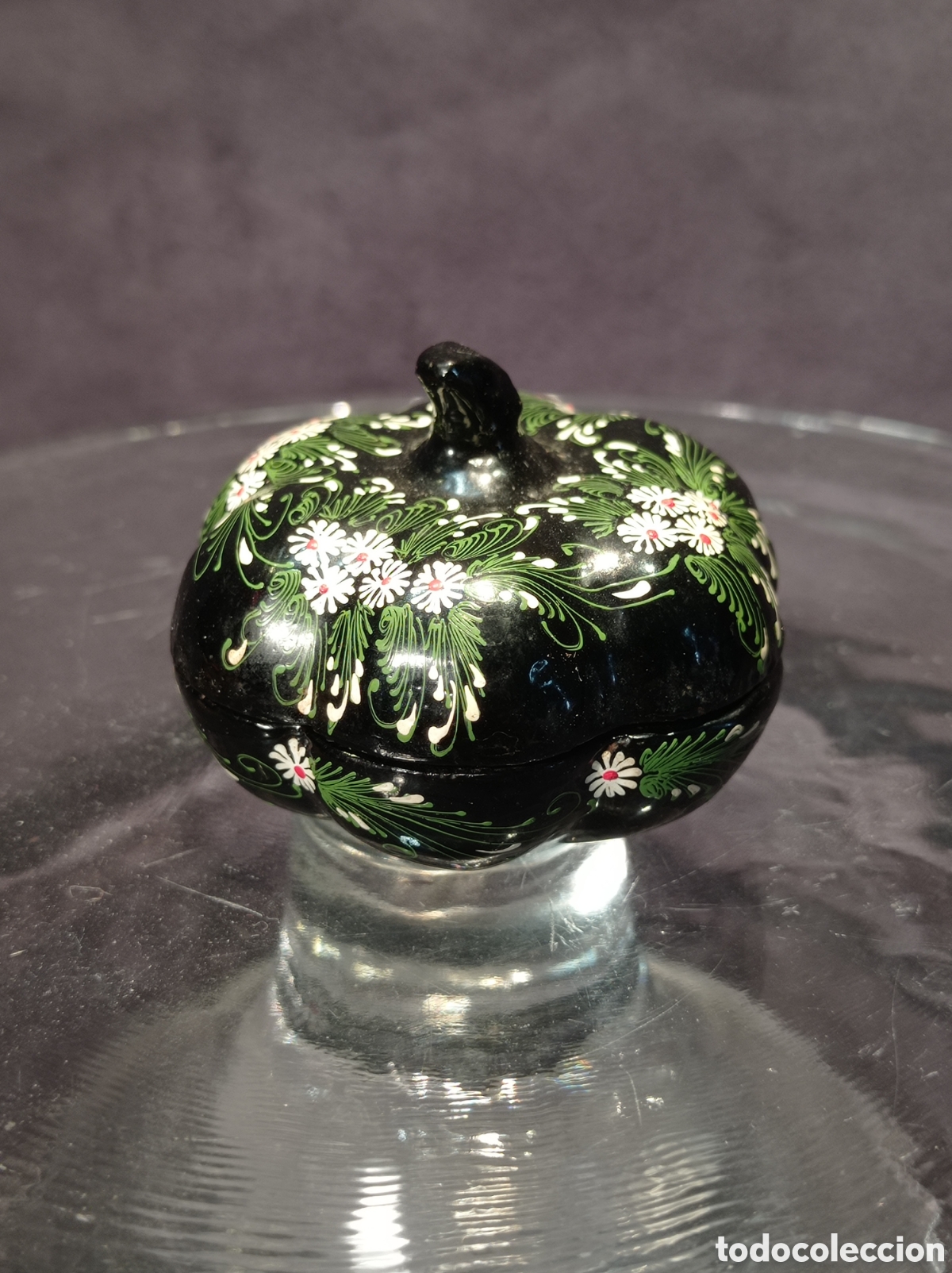 Caixas e caixinhas met&aacute;licas: PEQUE&Ntilde;A CAJITA LACADA Y PINTADA A MANO CON FORMA DE CALABAZA