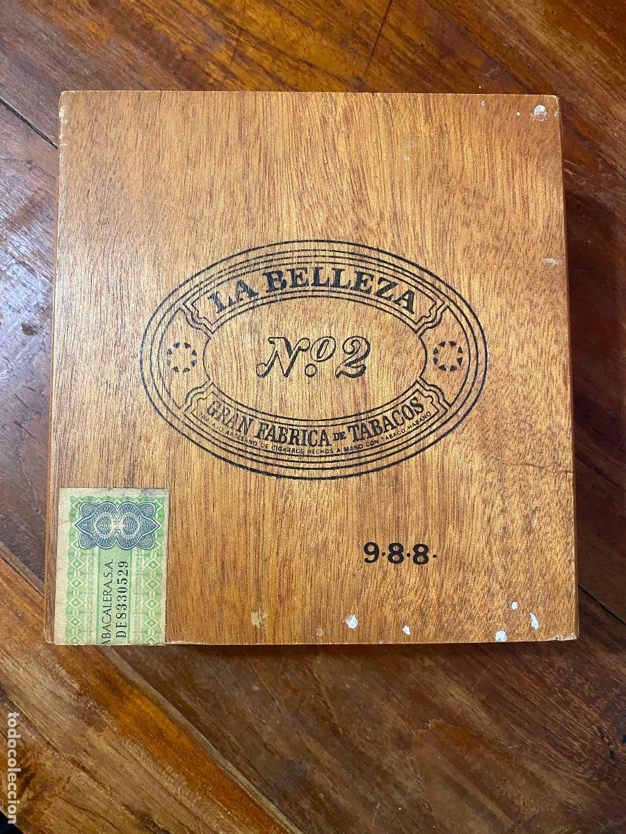Caixas e caixinhas met&aacute;licas: caja de puros tenerife LA BELLEZA, N&ordm;2 - vacia