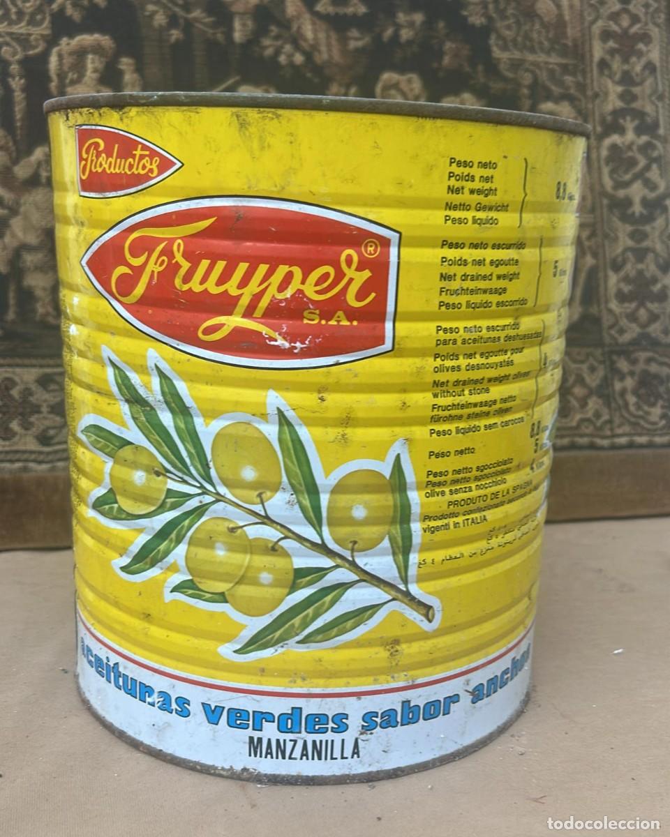 Caixas e caixinhas met&aacute;licas: LATA ANTIGUA DE ACEITUNAS PRODUCTOS FRUYPER, S.A. BENIAJAN MURCIADE 24 X 22 CMS.