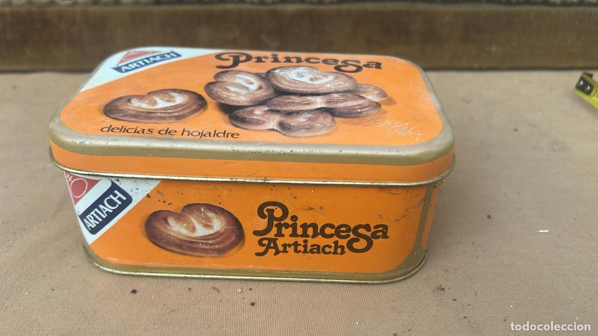 Caixas e caixinhas met&aacute;licas: LATA METALICA ANTIGUA DE PRODUCTOS ARTIACH PALMERITAS DE 10 X 15 X 7 CMS.