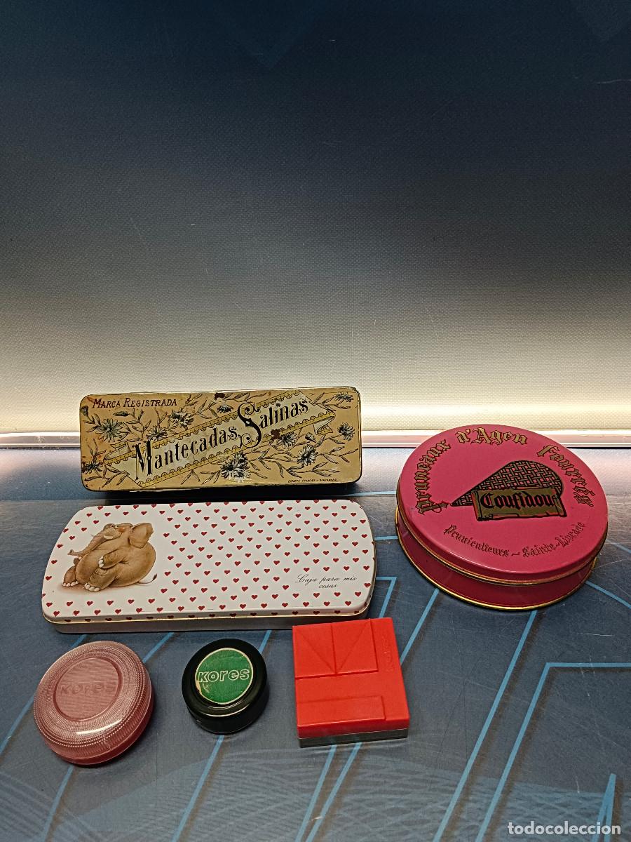 Boxes and metal boxes: 6 Cajas, cajitas met&aacute;licas y pl&aacute;stico. Vintage.