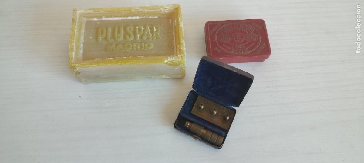 Caixas e caixinhas met&aacute;licas: Lote peluquer&iacute;a jabones pastillas farmacia pluspar