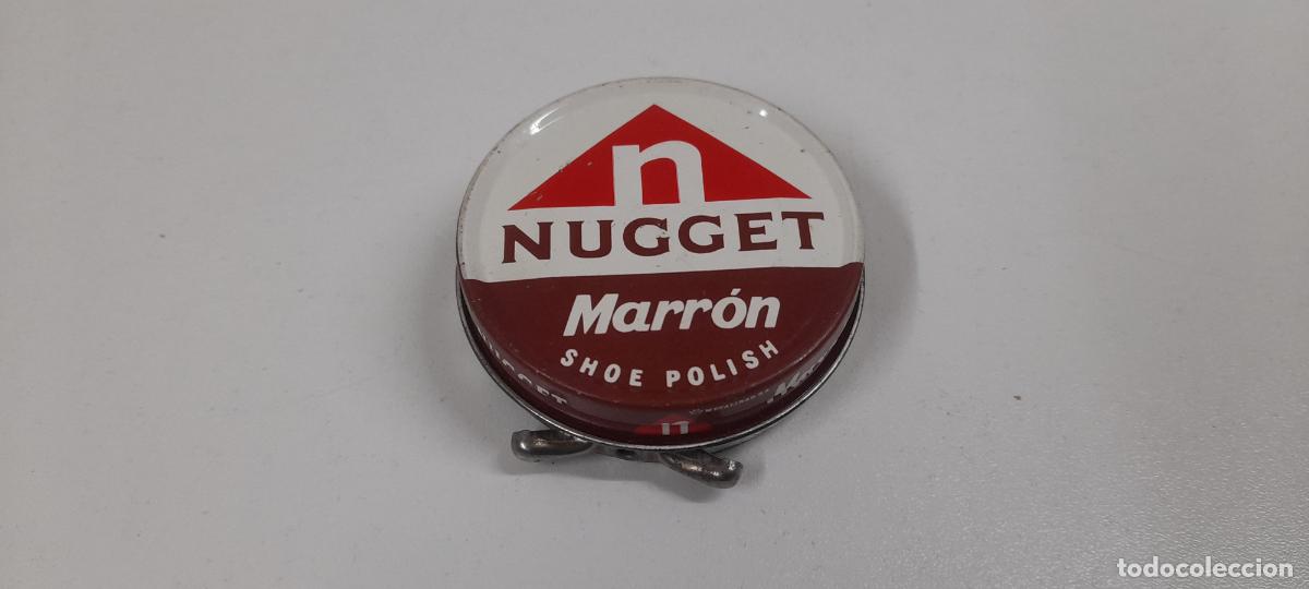 Caixas e caixinhas met&aacute;licas: ANTIGUA CAJA / LATA DE CREMA PARA CALZADO NUGGET . MARRON . DIAMETRO 5,5 CM