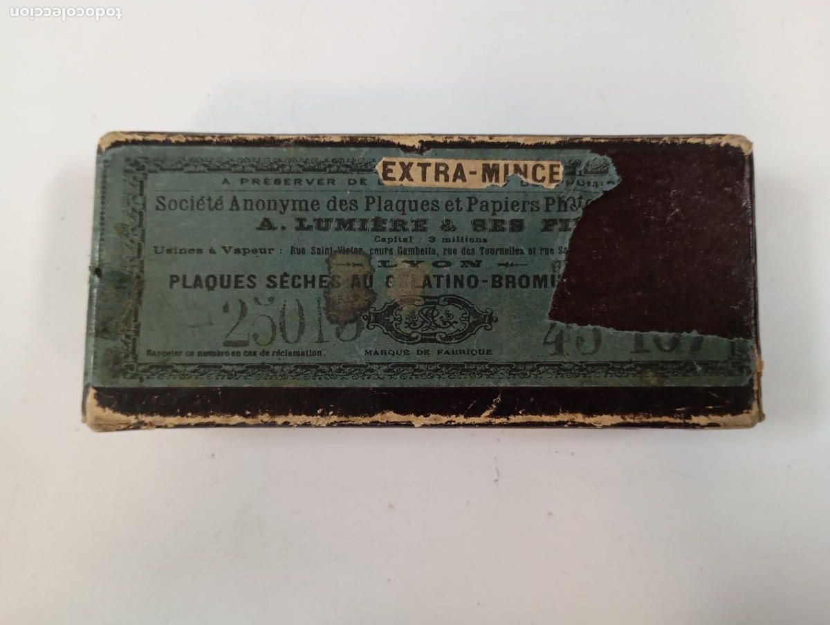 Caixas e caixinhas met&aacute;licas: ANTIGUA Y PEQUE&Ntilde;A CAJA DE CART&Oacute;N. SOCIETE ANONYME PLAQUES ET PAPIERS A. LUMIERE FRANCIA. PN08