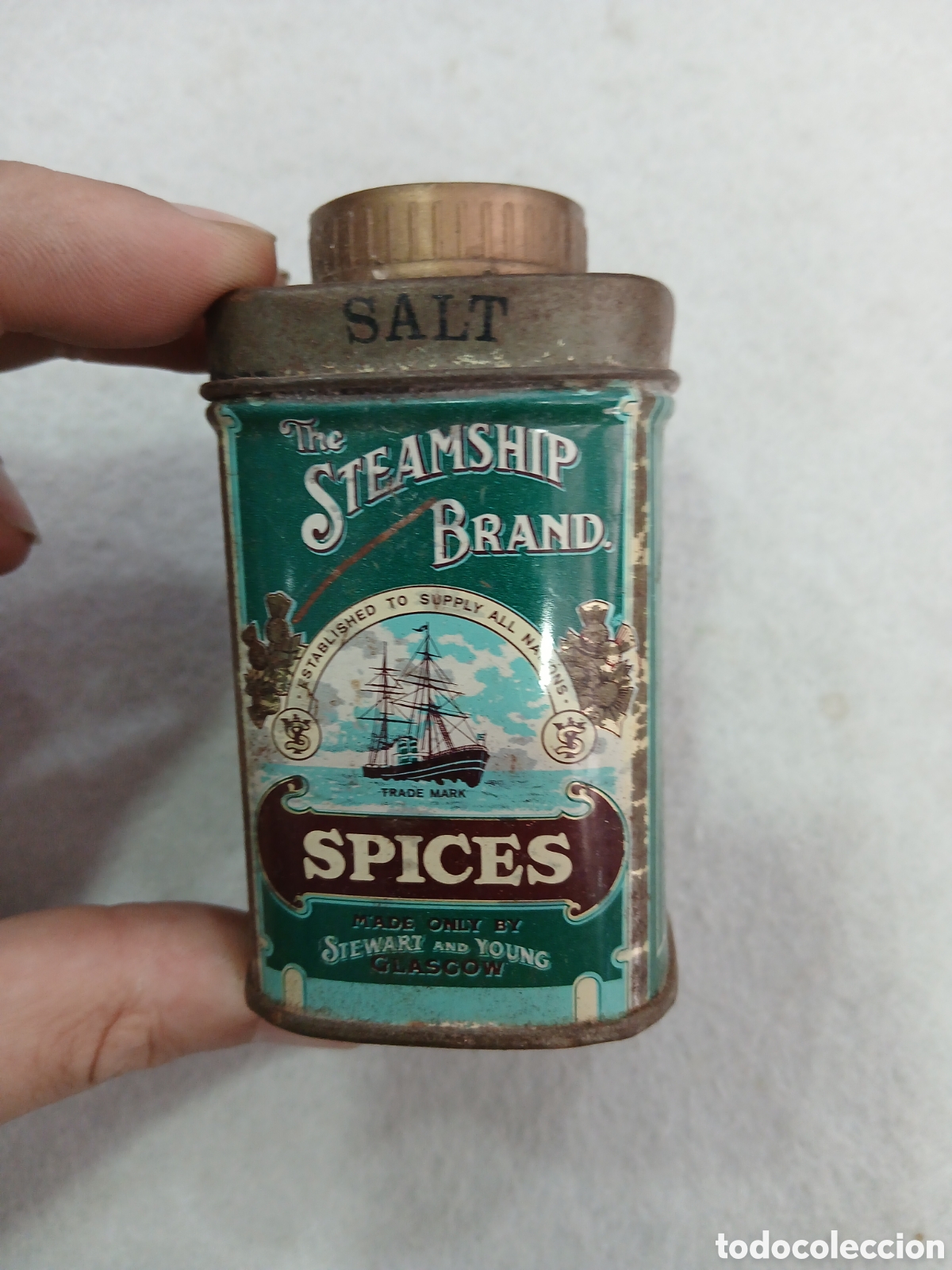Cajas y cajitas met&aacute;licas: Lata inglesa Spices. (L123) - Foto 1