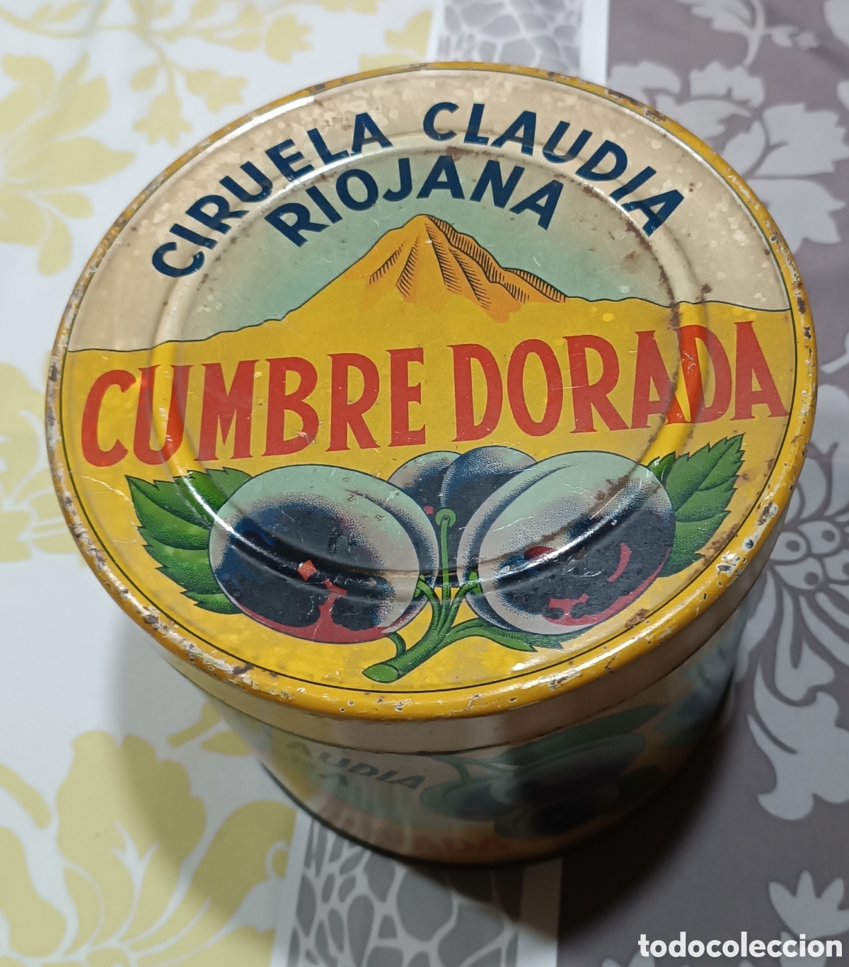 Bo&icirc;tes et petites bo&icirc;tes m&eacute;talliques: PRECIOSA caja met&aacute;lica CIRUELA CLAUDIA CUMBRE DORADA, grande.