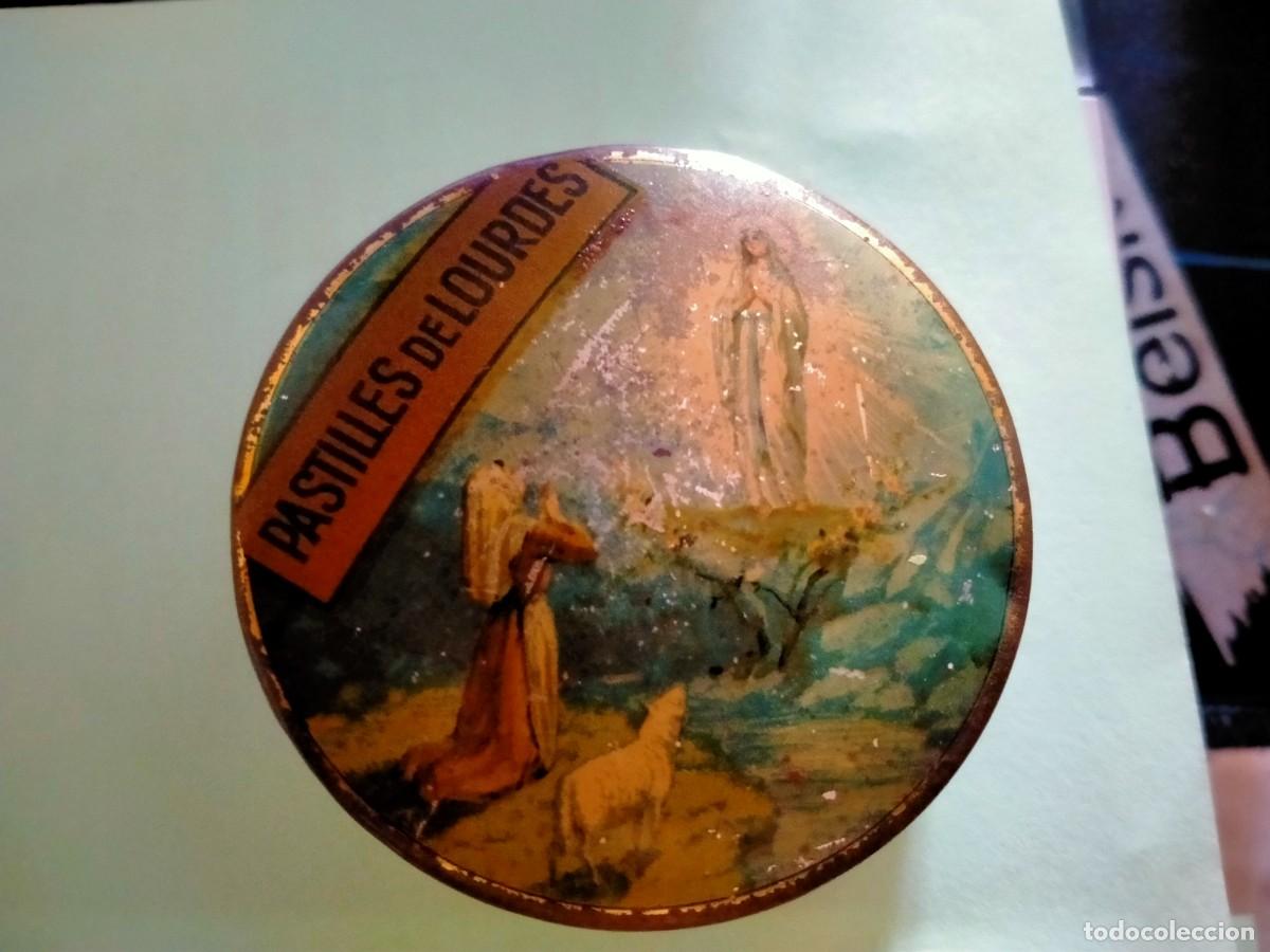 Blechdosen und Kisten: lata antigua de pastilles de lourdes contiene alunas de epoca gastos inclidos en peninsula