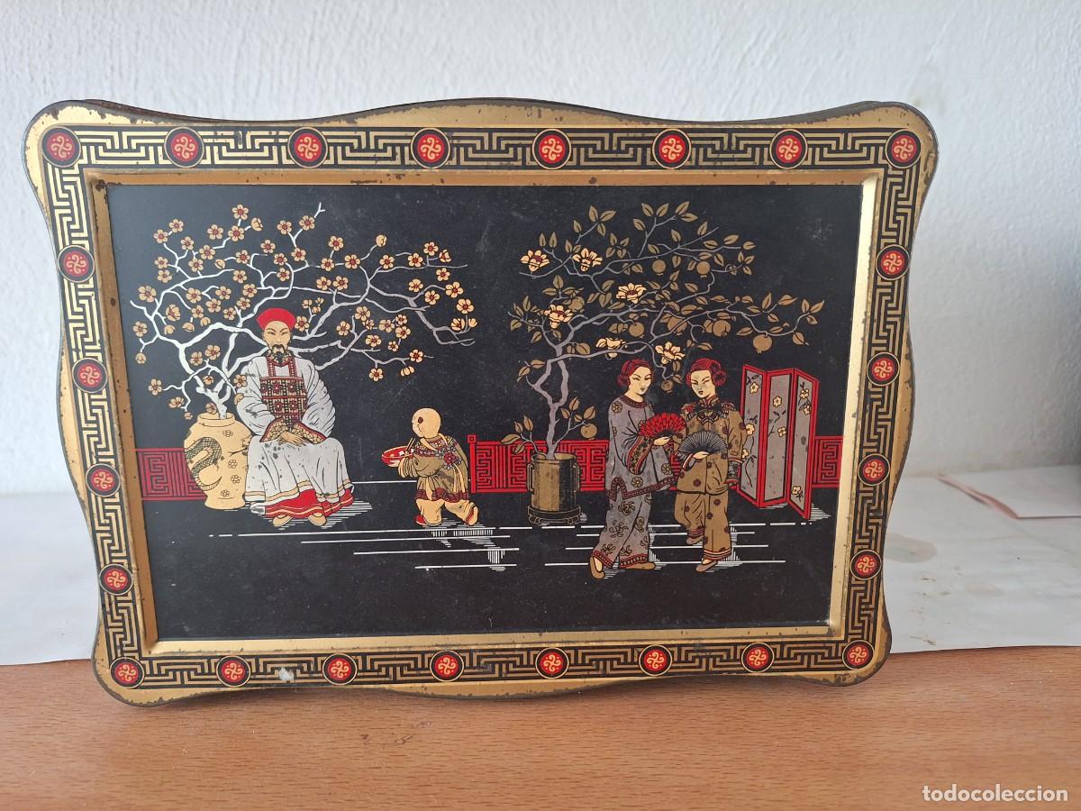 Boxes and metal boxes: CAJA CHAPA MOTIVOS CHINESCOS