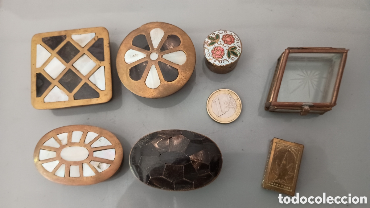 Cajas y cajitas met&aacute;licas: Juego Cajitas met&aacute;licas vintage