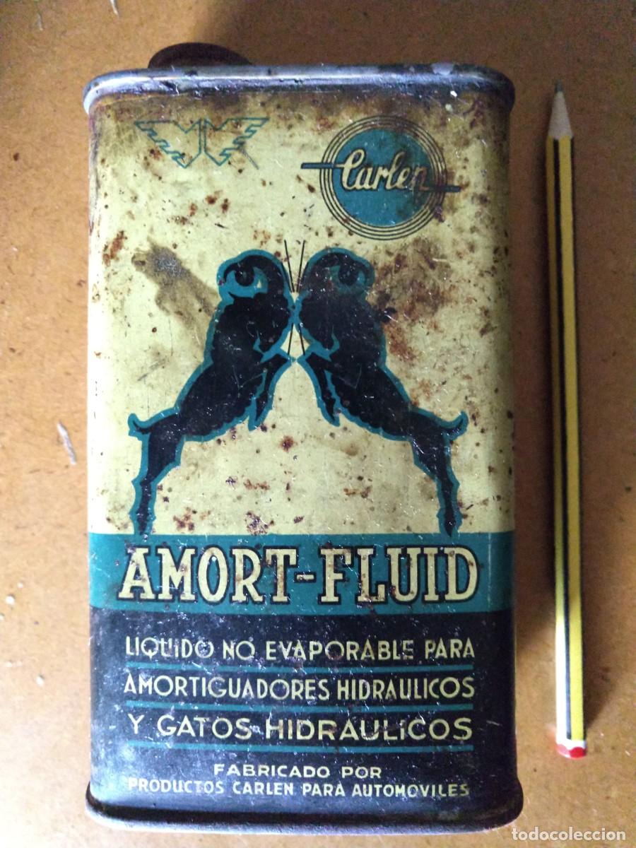Cajas y cajitas met&aacute;licas: AMORT-FLUID Carlen, original lata peque&ntilde;a aceite suspensi&oacute;n - Pelea Carneros