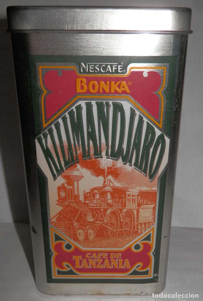 Blechdosen und Kisten: LATA VINTAGE DE LOS CAF&Eacute;S BONKA -KILIMANDJARO CAF&Eacute; DE TANZANIA