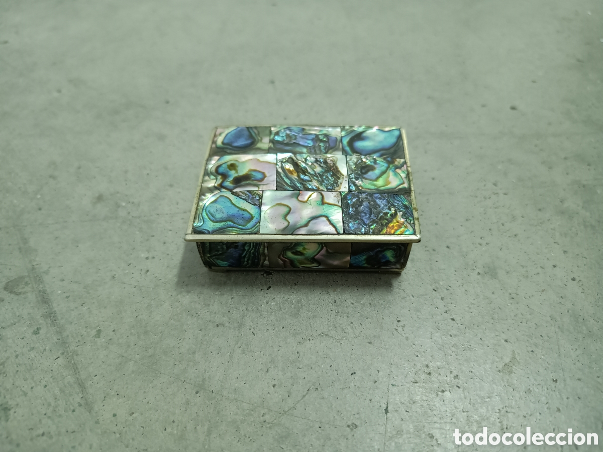 Cajas y cajitas met&aacute;licas: CAJA DE ALPACA Y NACAR - M&Eacute;XICO - Foto 1