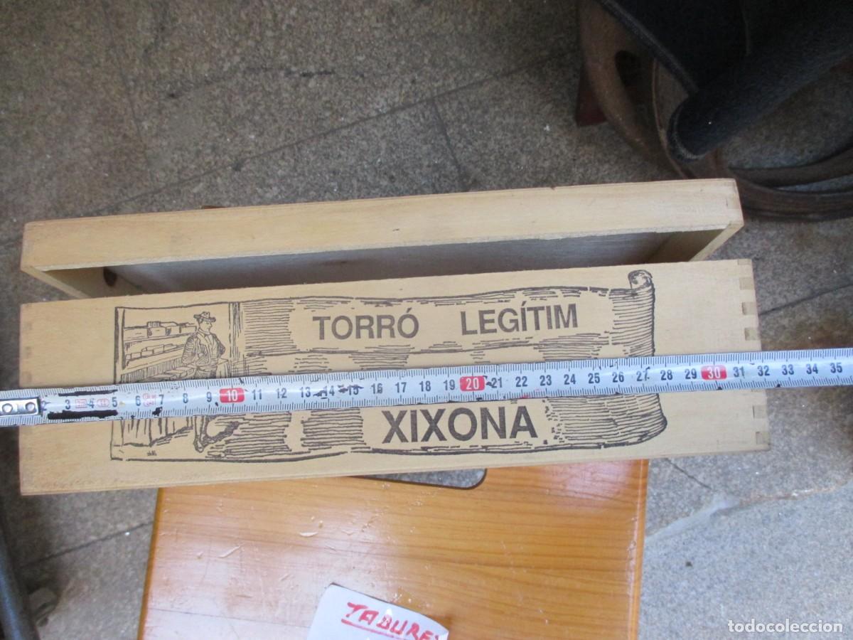 Cajas y cajitas met&aacute;licas: CAJA DE TURRON ARTESANAL JIJONA &rdquo; SIRVENT VALENCIA Y BARCELONA &rdquo; MADERA 31X15X10CM - LOGOS TINTADOS.