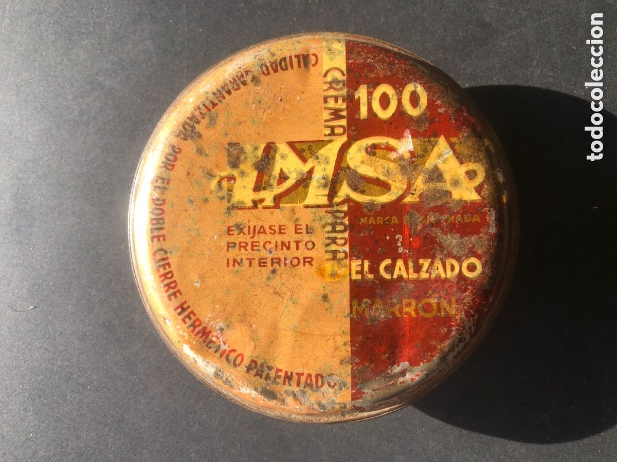 Casse e cassette metalliche: Antigua y rara lata crema de calzado / zapatos IMSA