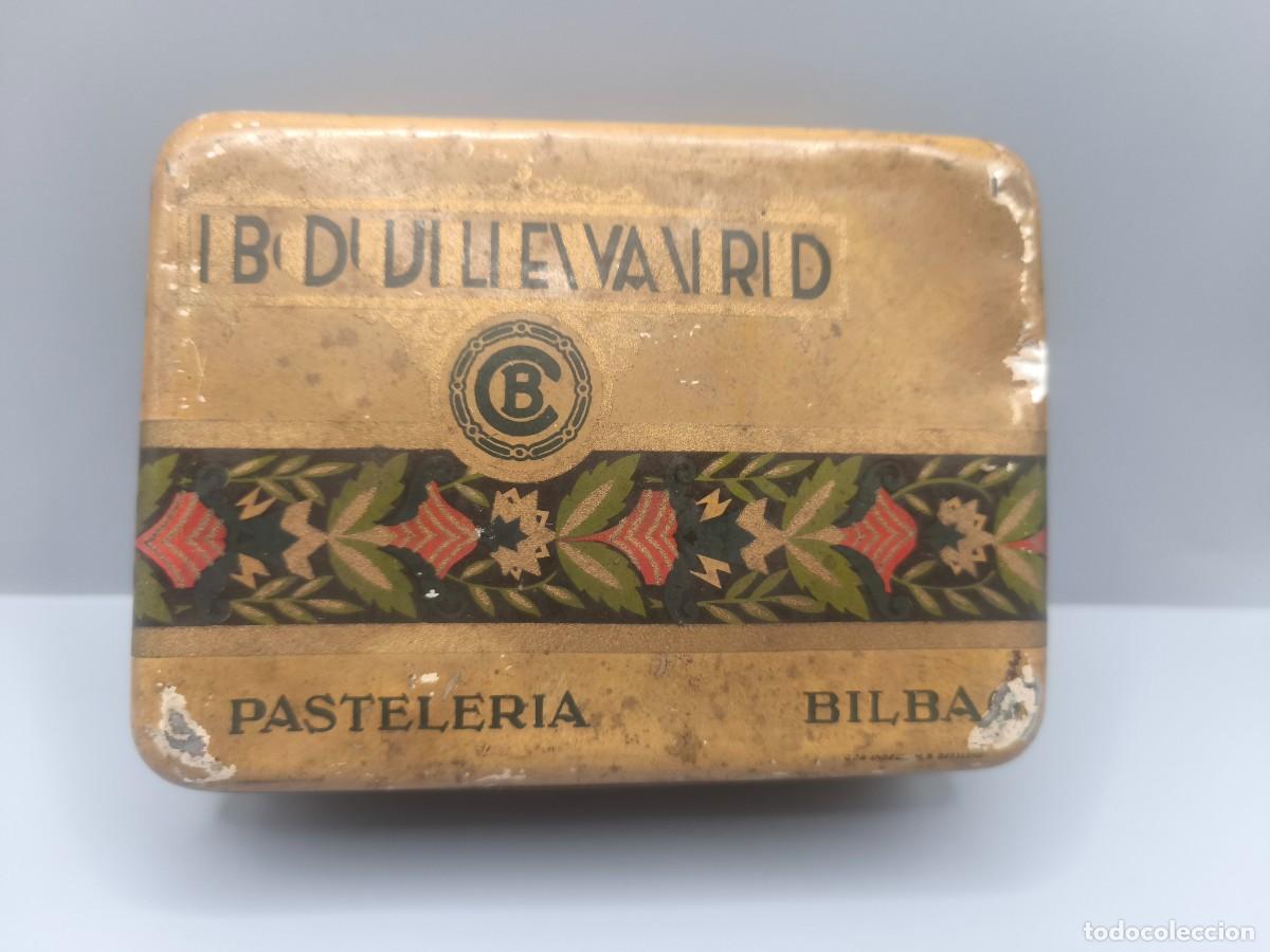 Cajas y cajitas met&aacute;licas: CAJA METALICA PASTELERIA BOULEVARD BILBAO , IMPORTANTE LEER DESCRIPCION