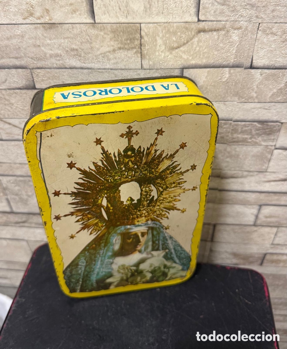 Cajas y cajitas met&aacute;licas: Antigua lata de membrillo - Foto 2
