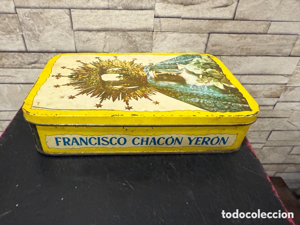 Cajas y cajitas met&aacute;licas: Antigua lata de membrillo - Foto 3