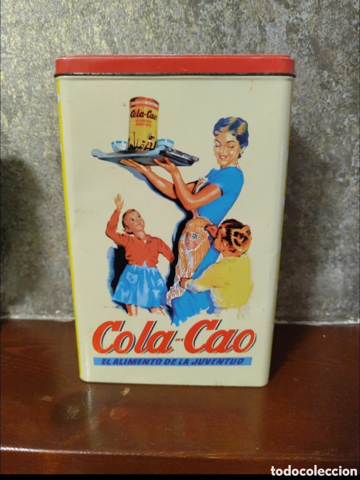 Cajas y cajitas met&aacute;licas: Lata Cola cao a&ntilde;o 1976 - Foto 3
