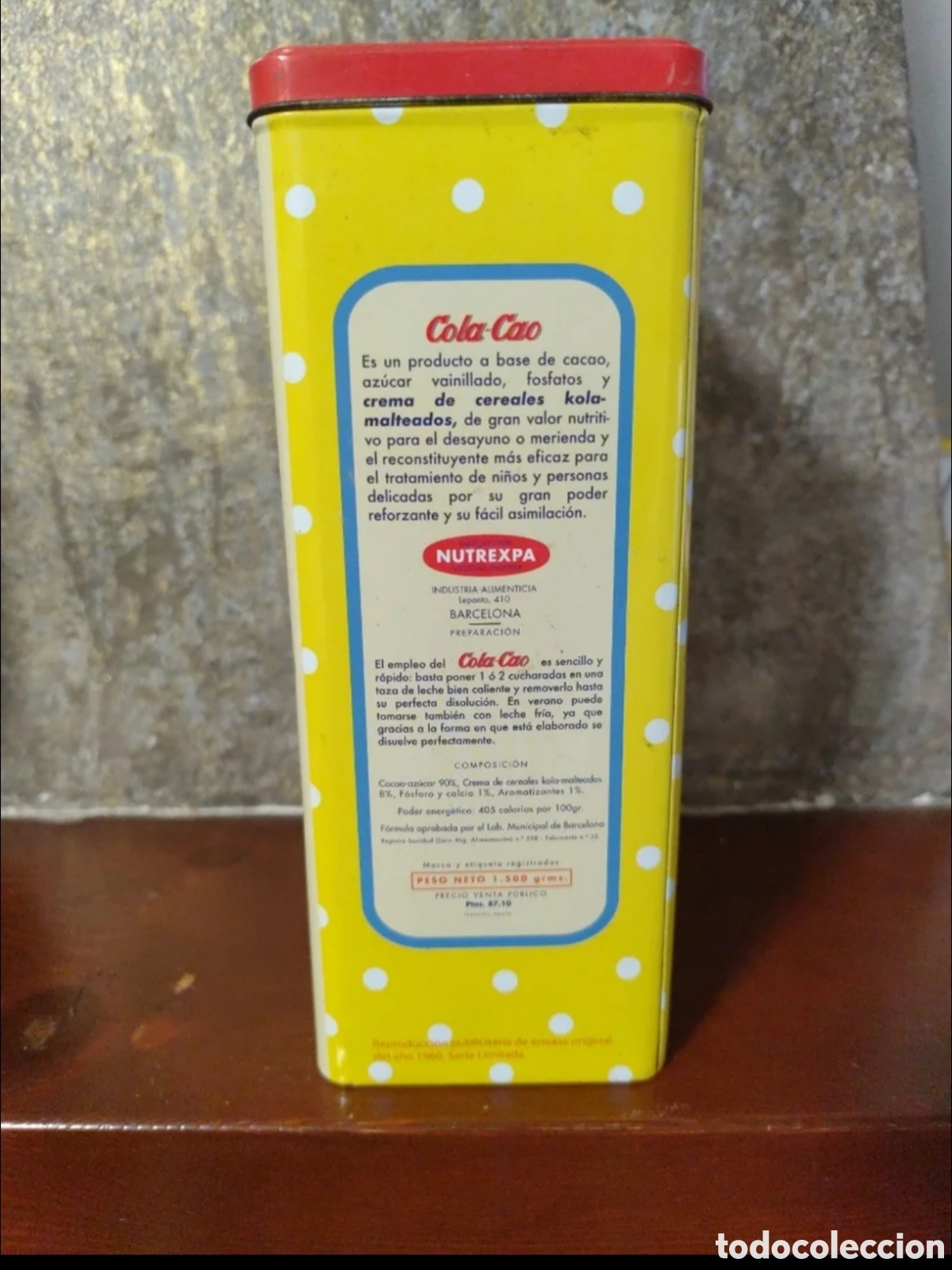Cajas y cajitas met&aacute;licas: Lata Cola cao a&ntilde;o 1976 - Foto 4