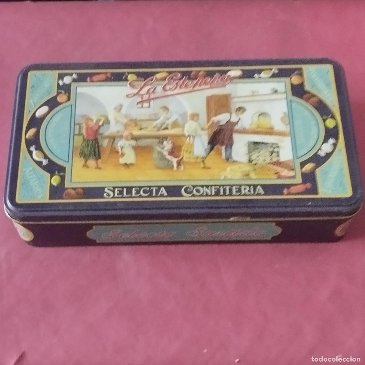 Cajas y cajitas met&aacute;licas: LA ESTEPE&Ntilde;A - CAJA DE METAL VACIA DE MANTECADOS