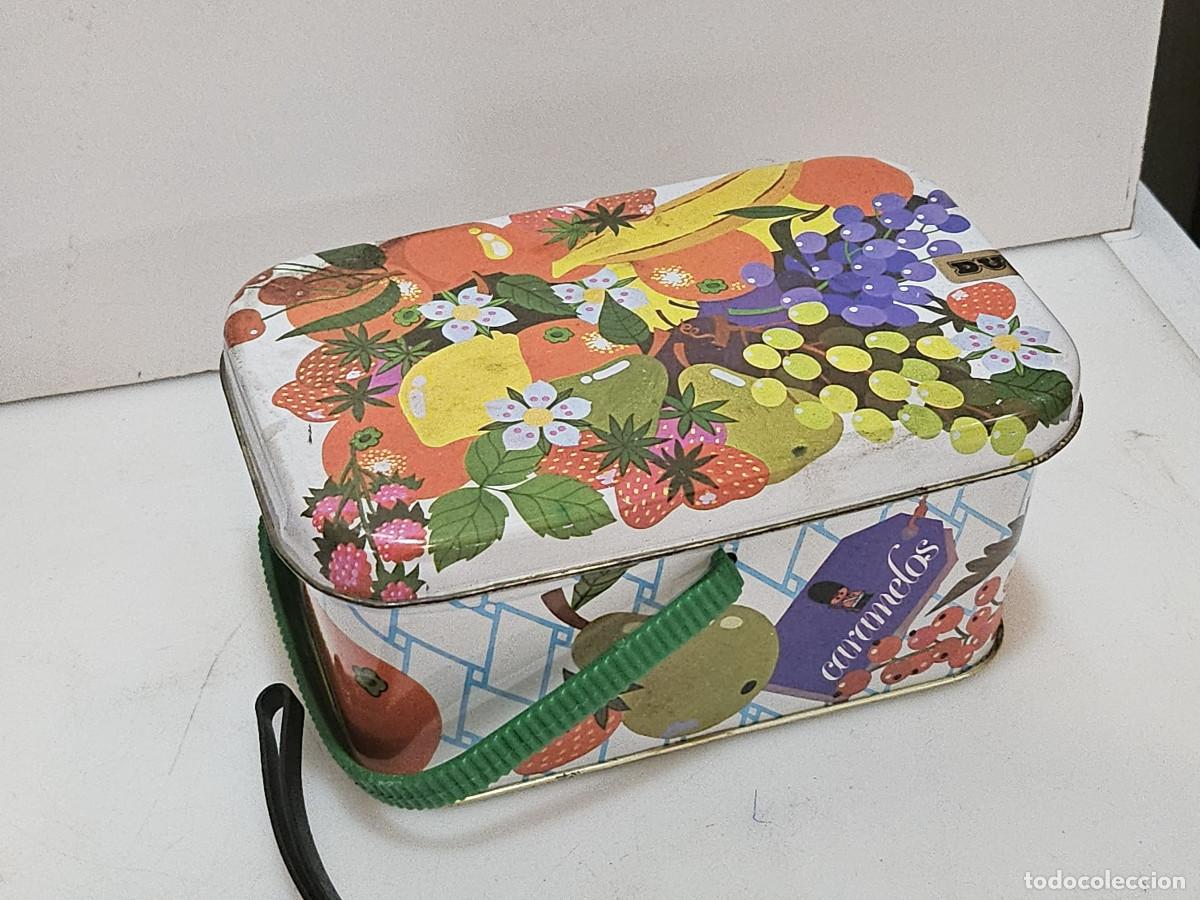 Cajas y cajitas met&aacute;licas: caja lata cesto vintage - Foto 1