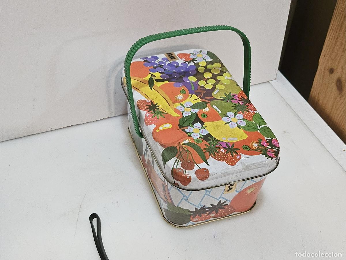 Cajas y cajitas met&aacute;licas: caja lata cesto vintage - Foto 4