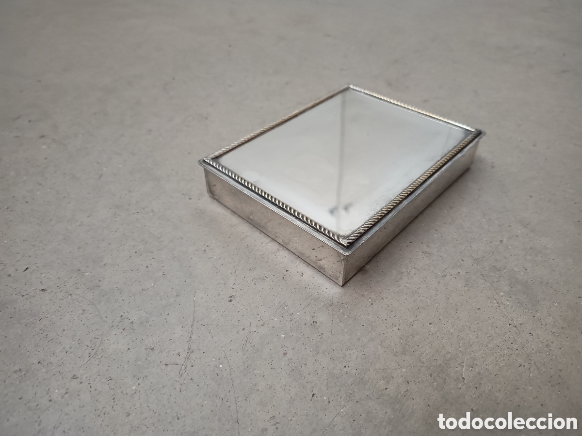 Cajas y cajitas met&aacute;licas: CAJA DE ALPACA PLATEADA Y MADERA - Foto 4