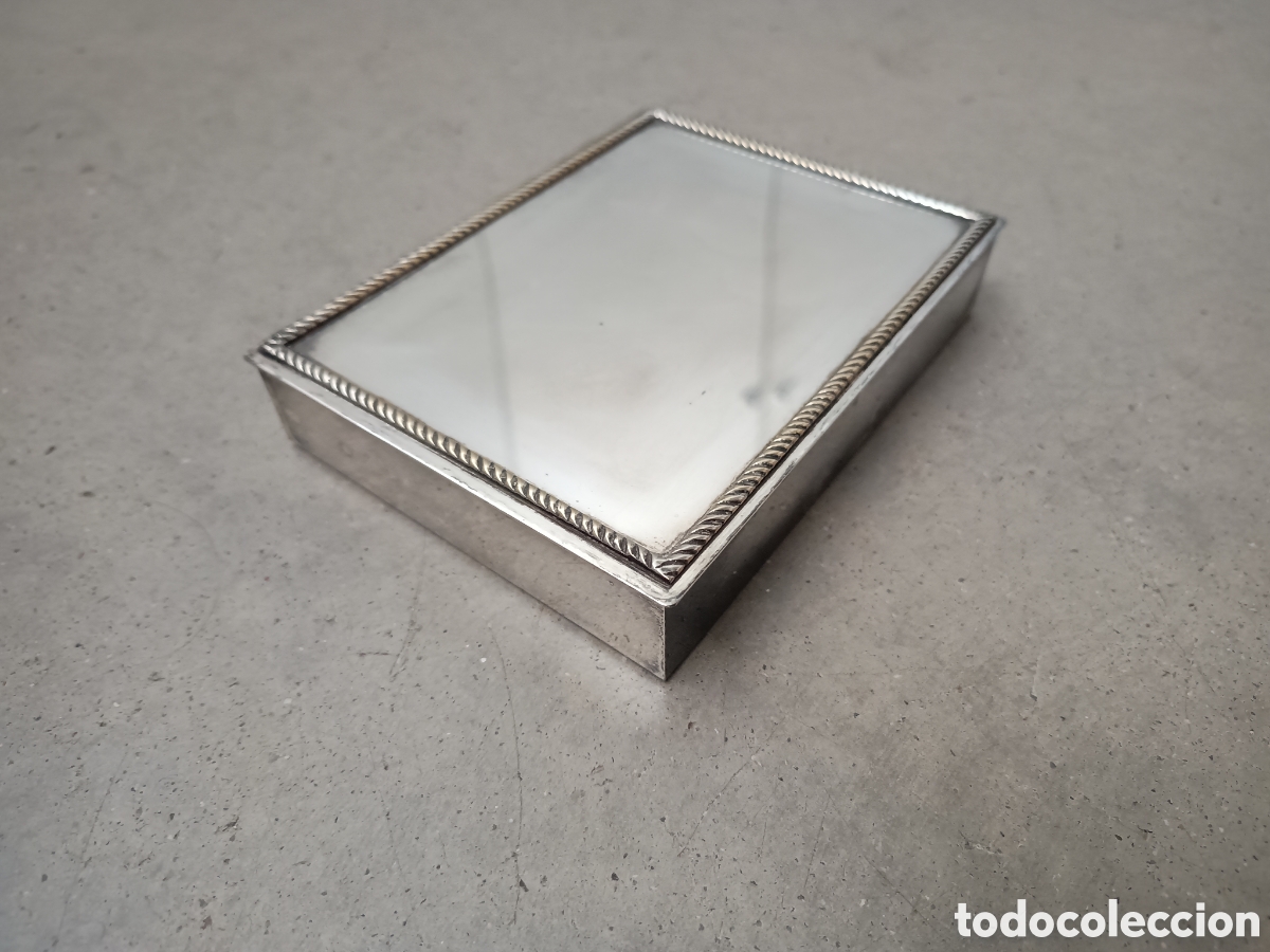 Cajas y cajitas met&aacute;licas: CAJA DE ALPACA PLATEADA Y MADERA - Foto 1