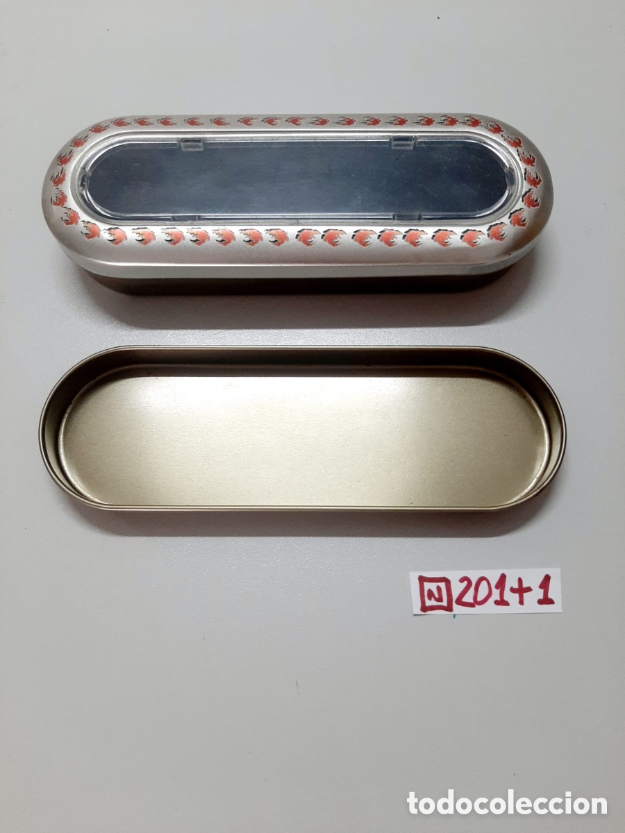 Cajas y cajitas met&aacute;licas: Estuche escolar de lata vintage - Foto 1