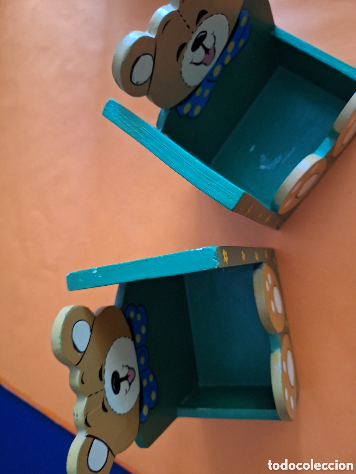 Cajas y cajitas met&aacute;licas: SUJETALIBROS OSITOS DE MADERA - Foto 6