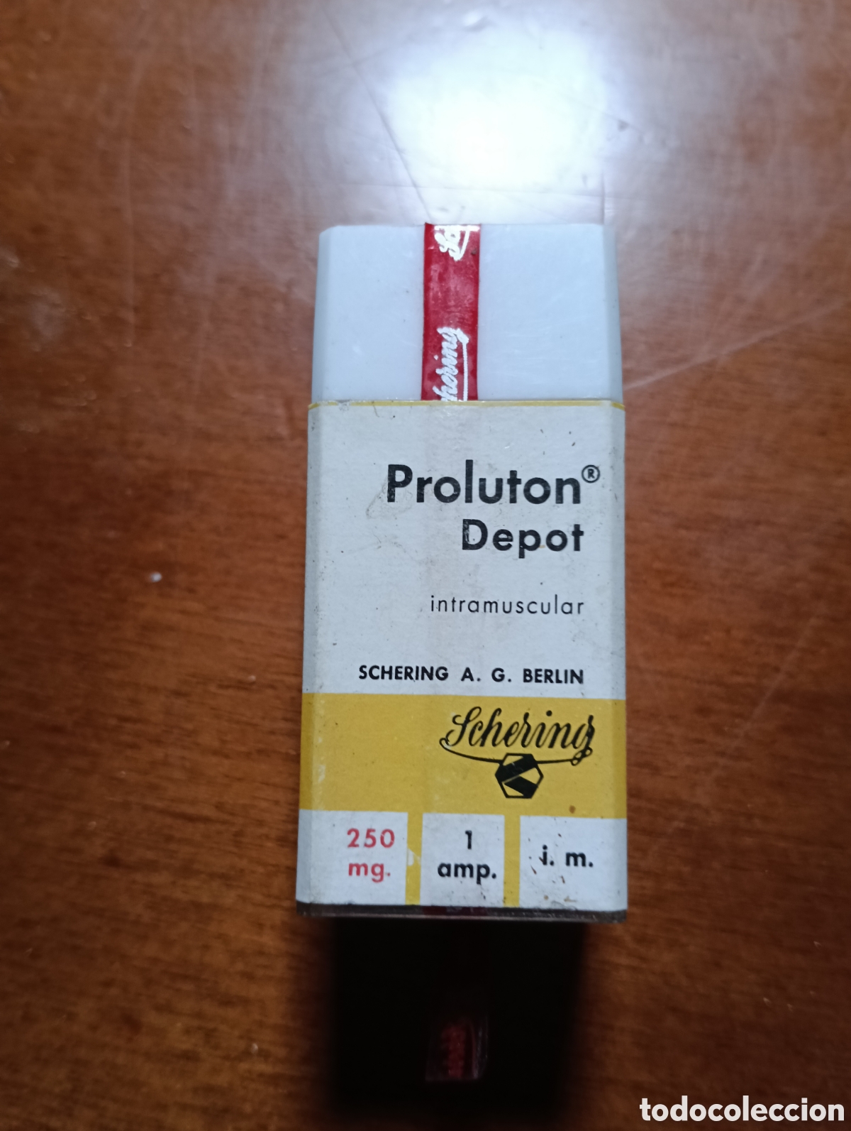 Casse e cassette metalliche: Cajita Proluton Depot 250 mg Amp 1 piece mide 5,5 x 2,5 x 2,5 cm.