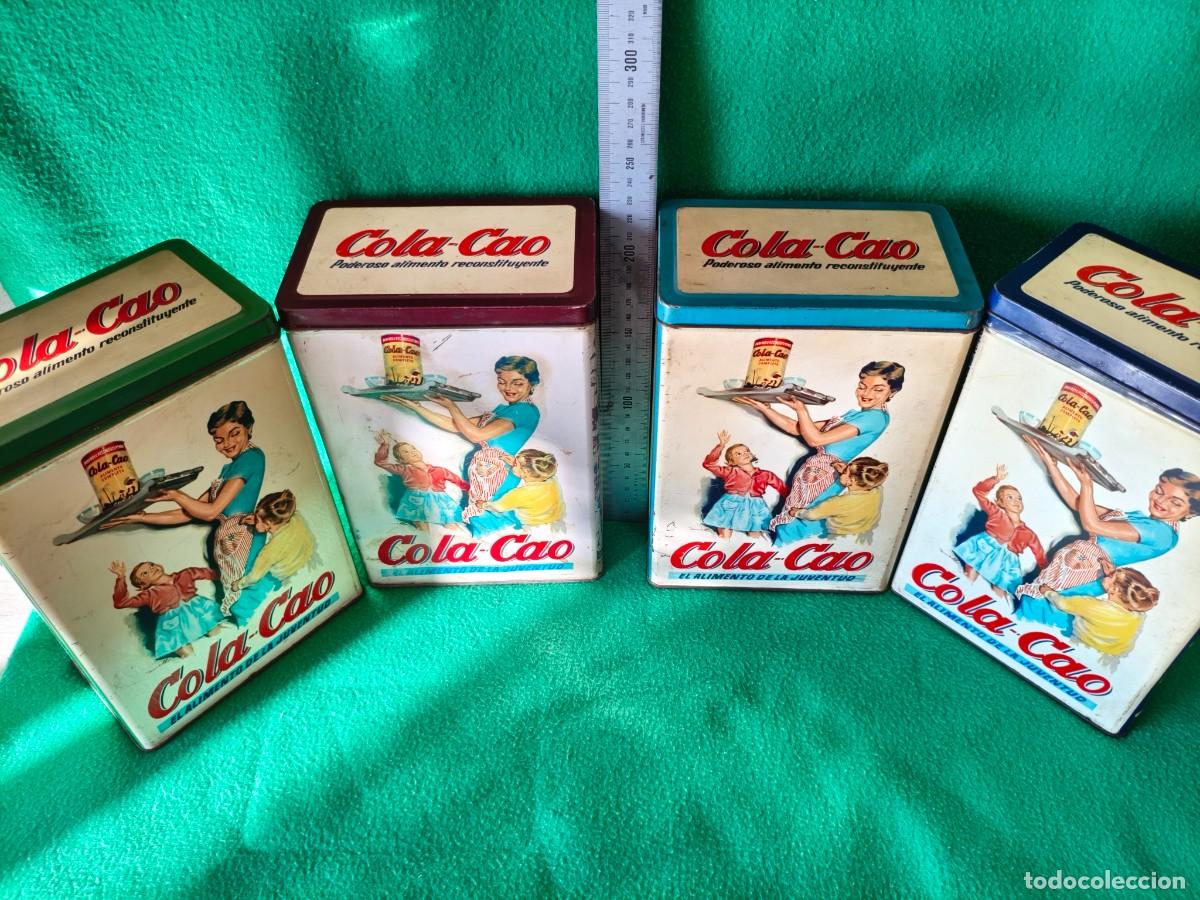 Cajas y cajitas met&aacute;licas: CUATRO LATAS DE COLACAO SERIGRAFIADAS. - Foto 3