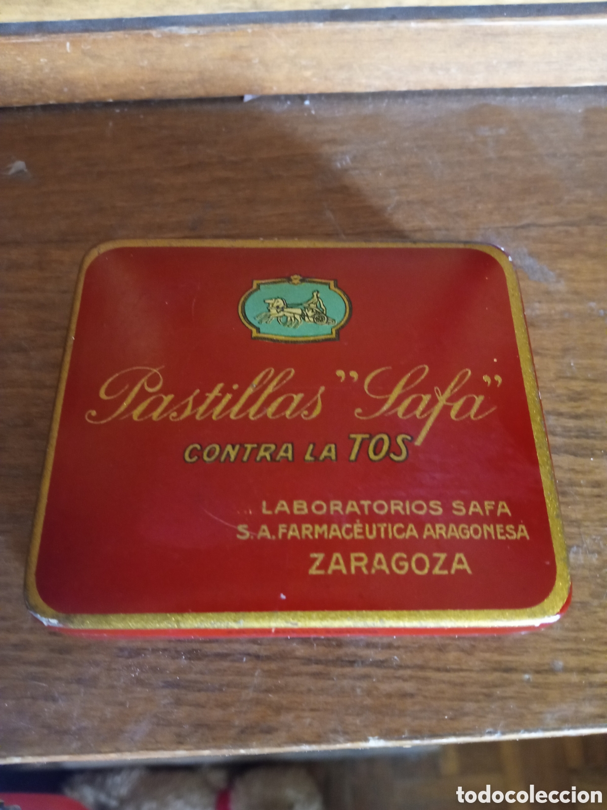 Boxes and metal boxes: Antigua caja met&aacute;lica, Pastillas Safa contra la Tos, Zaragoza