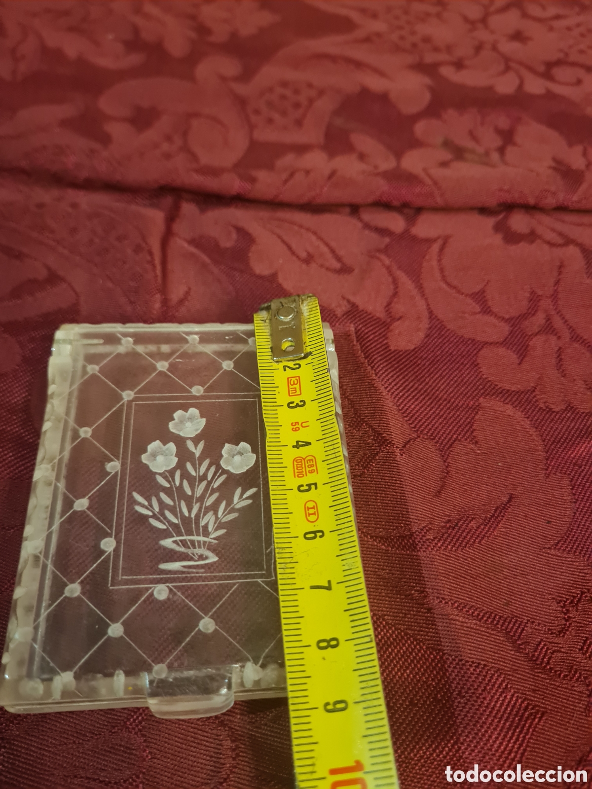 Cajas y cajitas met&aacute;licas: Antiguo tarjetero de metacrilato - Foto 5